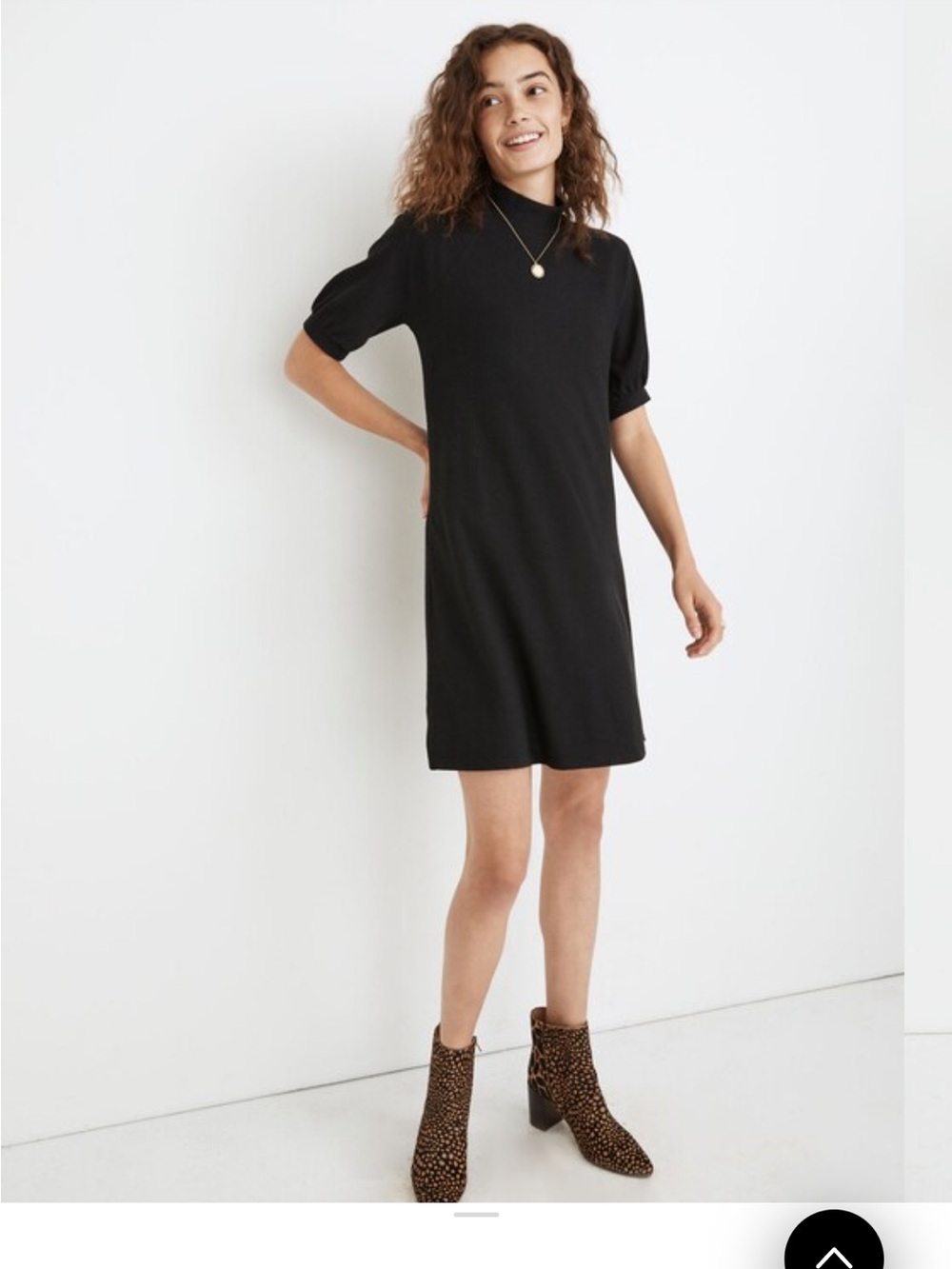 New With Tags Madewell Textured Knit Mock Neck Dress Sz M